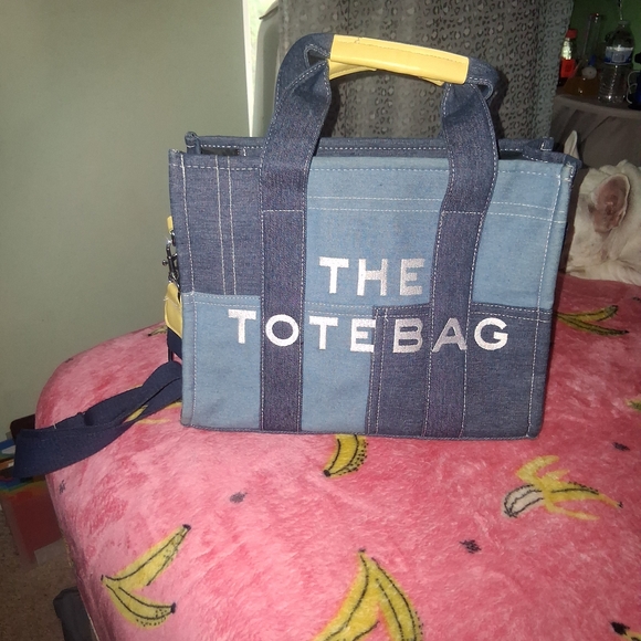 Navy Blue Canvas Tote Bag